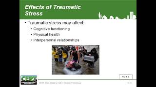 Disaster Psychology