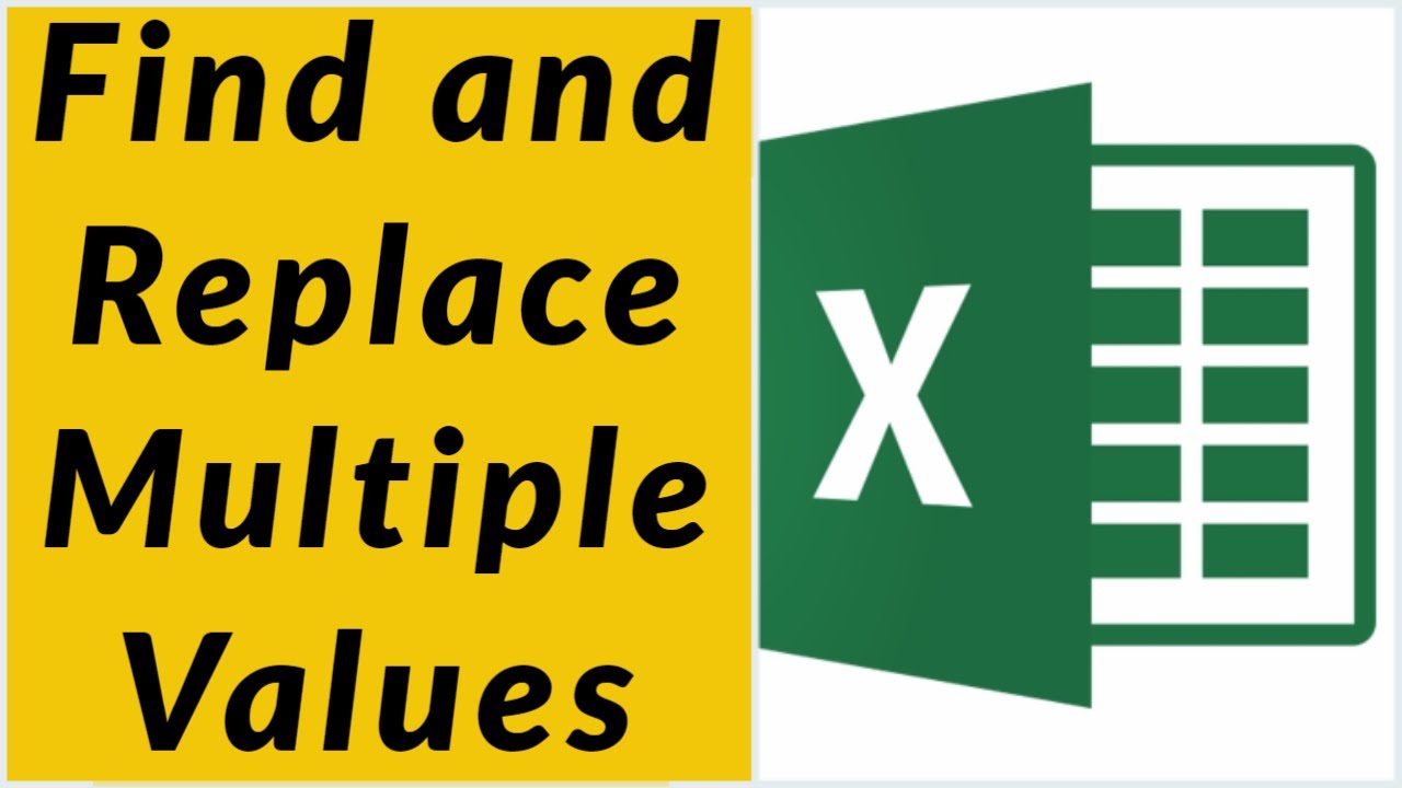 How to Find and Replace Multiple Values in Excel - All at once - YouTube How To Find And Replace Multiple Values In Excel - All At Once - Youtube