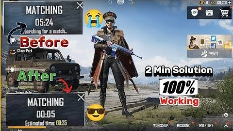 PUBG matchmaking Problem Gameloop Fix 100% || Pubg lag fix also matchmaking ||
