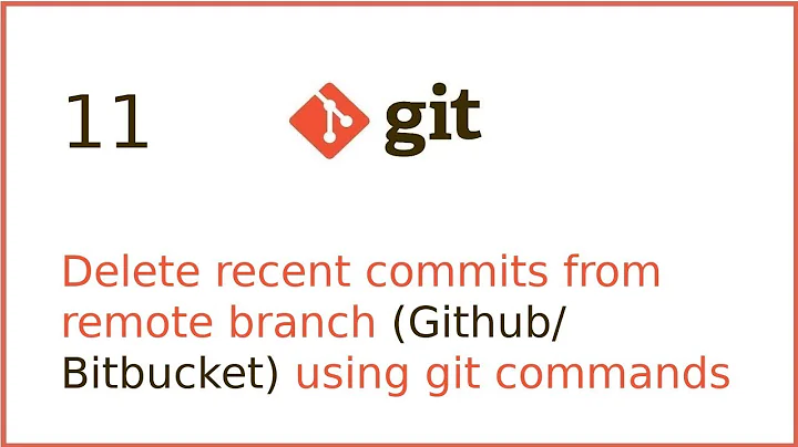 11 | Delete recent commits from any git branch locally and remotely | By Hardik patel