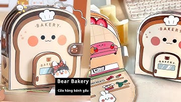 ĐỒ CHƠI SÁCH NÉN HÌNH TIỆM BÁNH DIY, SÁCH THỦ CÔNG CẮT DÁN GIÚP BÉ THÊM KHÉO TAY VỪA HỌC VỪA CHƠI