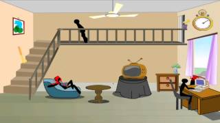 Stick Death Level 1 Living Room Walkthrough screenshot 3