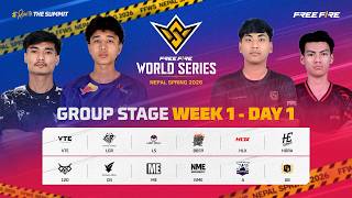 Free Fire World Series Nepal Spring 2026 | Week 1 - Group Stage | Day 1