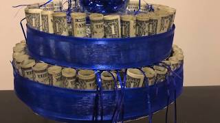 How to make a money cake. this is great way give instead of placing it
in card or gift card. project taken about 45 mins.!
