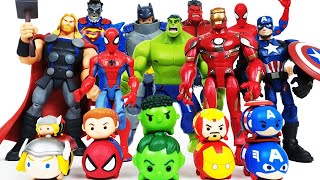 Avengers Transformation! Red Hulk & Thor, Iron Man, Spider-Man, Batman, Superman, Captain America