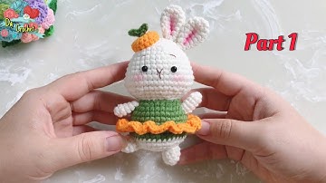 BUNNY KEYCHAIN  (1/2) | Hướng Dẫn Móc Con Thỏ Làm Móc Khoá | HOW TO CROCHET | AMIGURUMI TUTORIAL