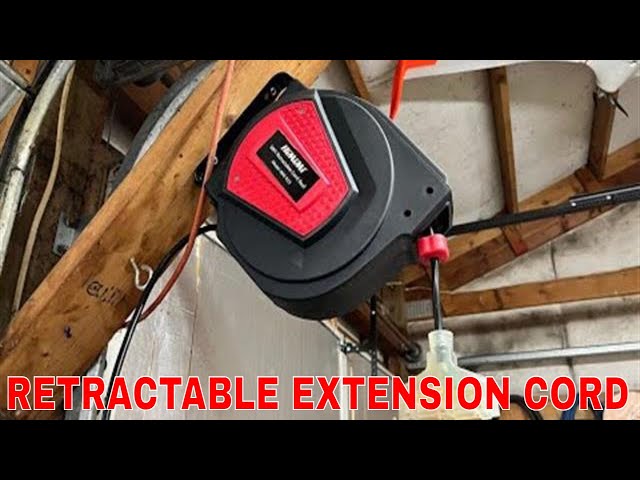 50Ft Retractable Extension Cord Reel Unboxing, Installation and