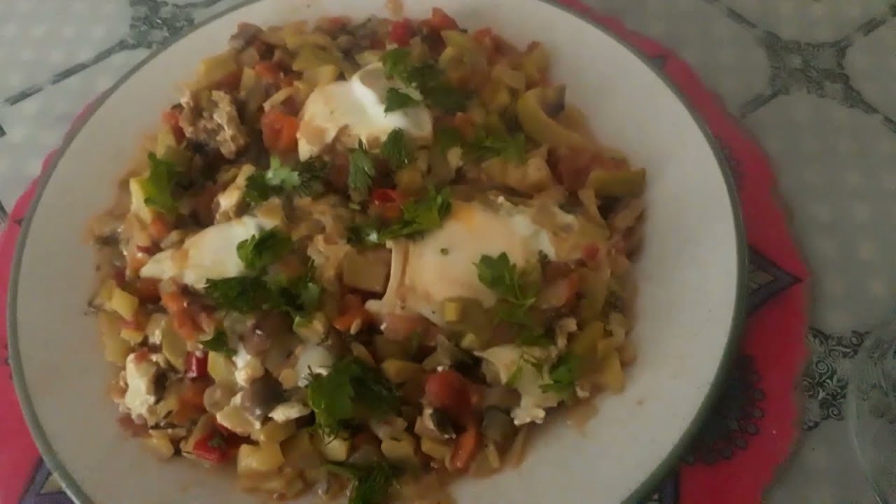 Mantarlı havuçlu yumurtalı kabak yemeğı nasıl yapılır kabak sebze yemek tarifi❤????