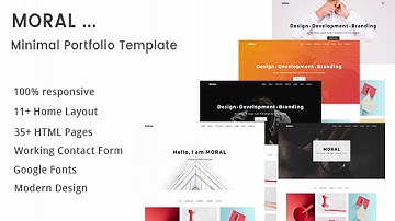 Moral - Minimal Portfolio Template | Themeforest Website Templates and Themes