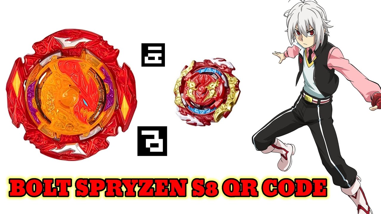 BOLT SPRYZEN S8 + ALL 13 UPDATE QR CODES #beyblade #beybladeburstapp #, beyblade  burst app scan