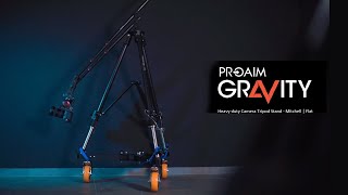 Proaim Gravity Heavy-Duty Camera Tripod Stand - Flat Mount Base, 250Kg551Lb Payload Feature Shots