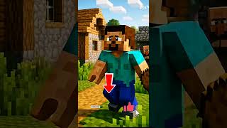 Стив украл хлеб у жителя в майнкрафт #майнкрафт #жительмайнкрафт #minecraft