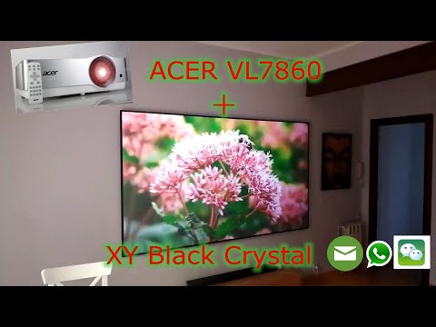 ACER VL7860 DLP projector with XY screen  ALR Black Crystal 106inch