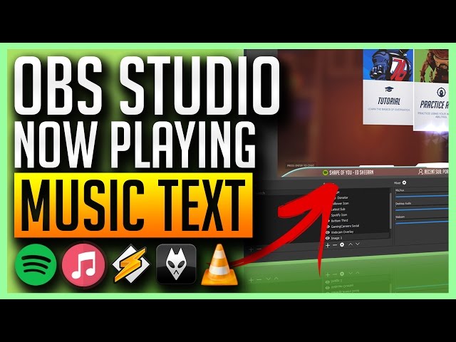 OBS Studio - Scrolling Music Text with Spotify, iTunes, Winamp, Foobar, VLC  