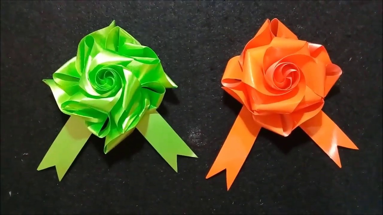 KREASI PITA JEPANG//PITA KADO//RIBBON ART//BUNGA MAWAR - YouTube