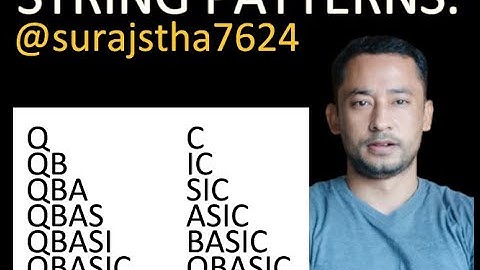 QBASIC program on string patterns with LEFT$ and RIGHT$