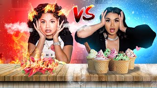 HOT VS COLD FOOD CHALLENGE ft. BROOKLYN QUEEN