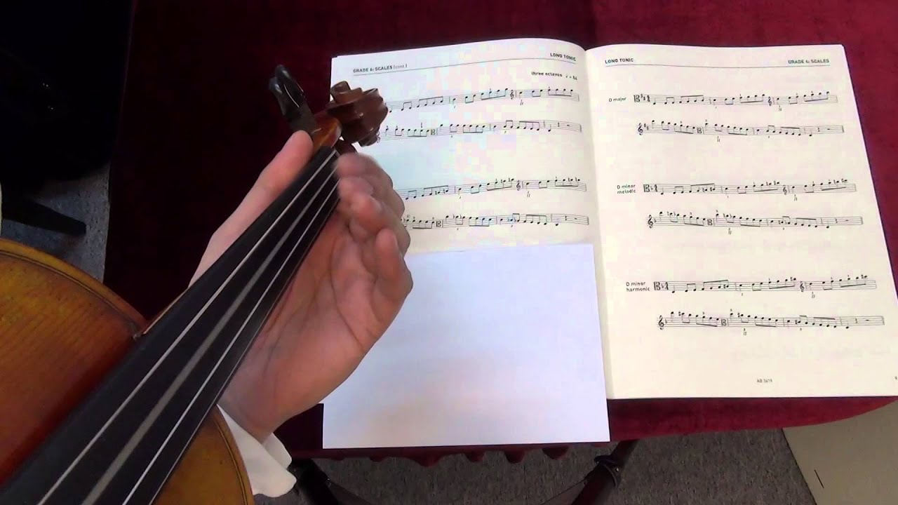 ABRSM Viola Grade 6 scales and arpeggios - C minor melodic scale - YouTube