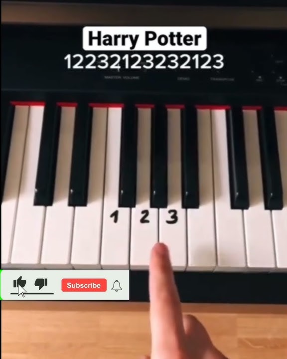 harry Potter themes song easy piano tutorial #viral #piano#video harry Potter themes song easy piano