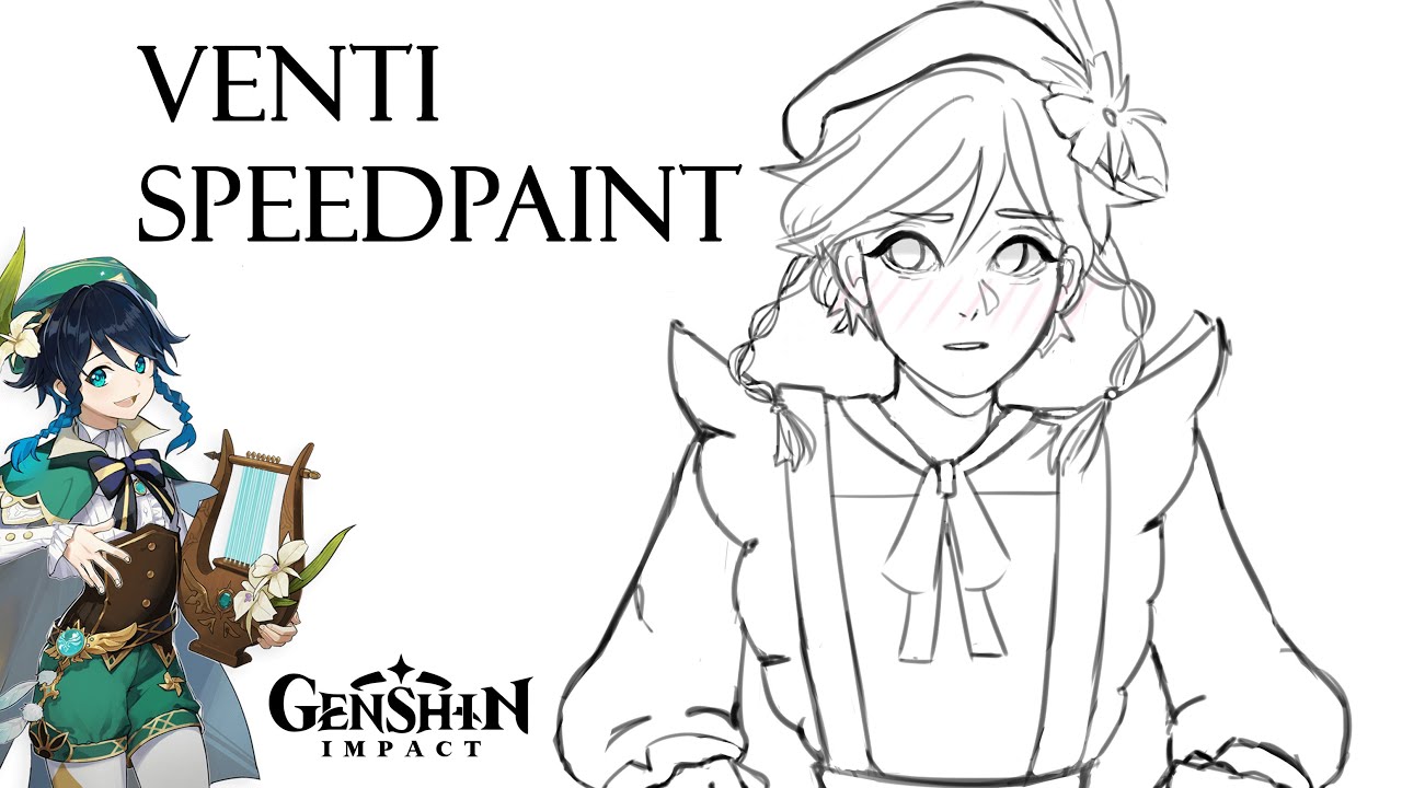 Рисунки геншин импакт для срисовки легкие