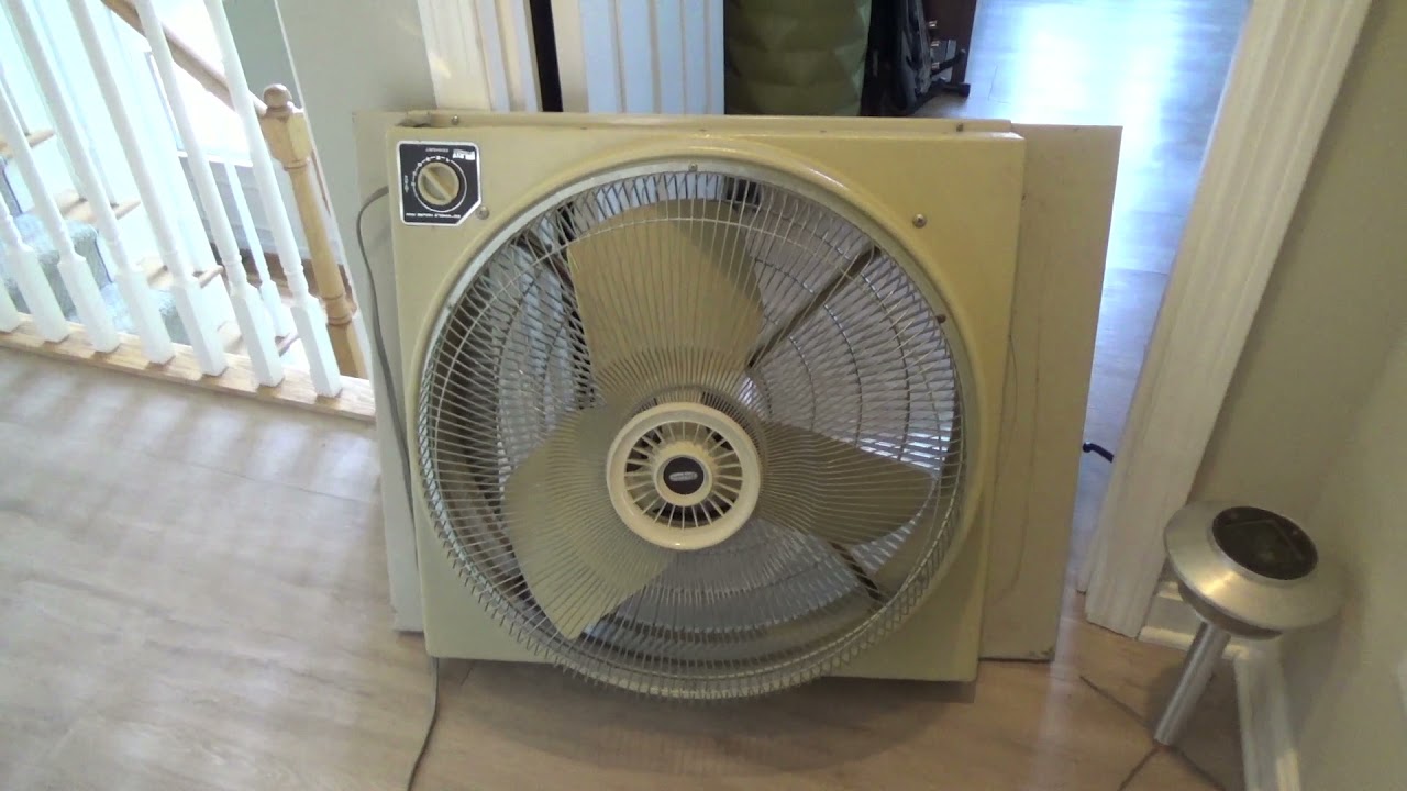 Dayton 3C614A 20" Reversible 3Speed Whole House Window Fan YouTube
