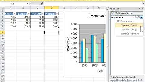 Excel 2010 View Additional Information that is Stored within a Digital Signature