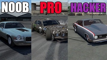 NOOB vs PRO vs HACKER in NO LIMIT DRAG RACING