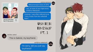 ushiten timeskip (pt. 1/2) | you’re not mine but i’ll be yours | haikyuu texts | LATE V-DAY SPECIAL