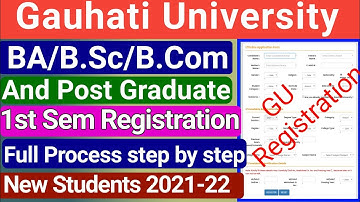 GU 1st Sem Registration Full Process Session 2021-22 // UG & PG registration Apply date, last date.