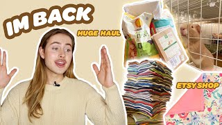 I'M BACK! 😆 UPDATES, HUGE HAUL & PIG THINGS!