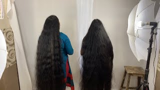 Best Rapunzel Combo Ever | Two Long Hair Mature's Hair Play & Hairstyling | Longest Rapunzel Couple