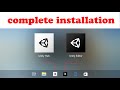 Complete installation of Unity Editor with Unity Hub 2020