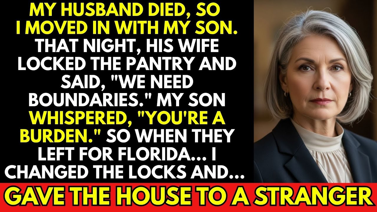 "Get out. You're a burden." My own son said those words to me, and in that moment, something inside me snapped. I had sold my house, signed over my assets, and moved across the country to live...