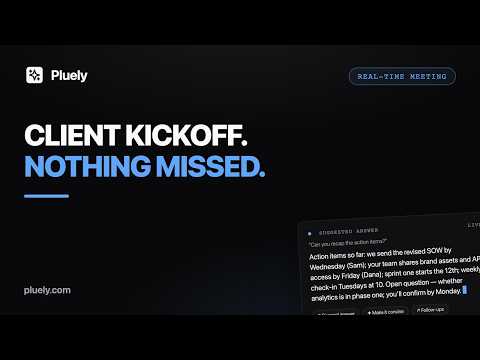 Pluely Client Kickoff Demo: Invisible AI Captures Action Items, Risks & Scope Live — No Notetaker