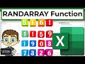 Using the Excel RANDARRAY Function