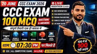📚 20 June CCC Exam Special Live Marathon Class