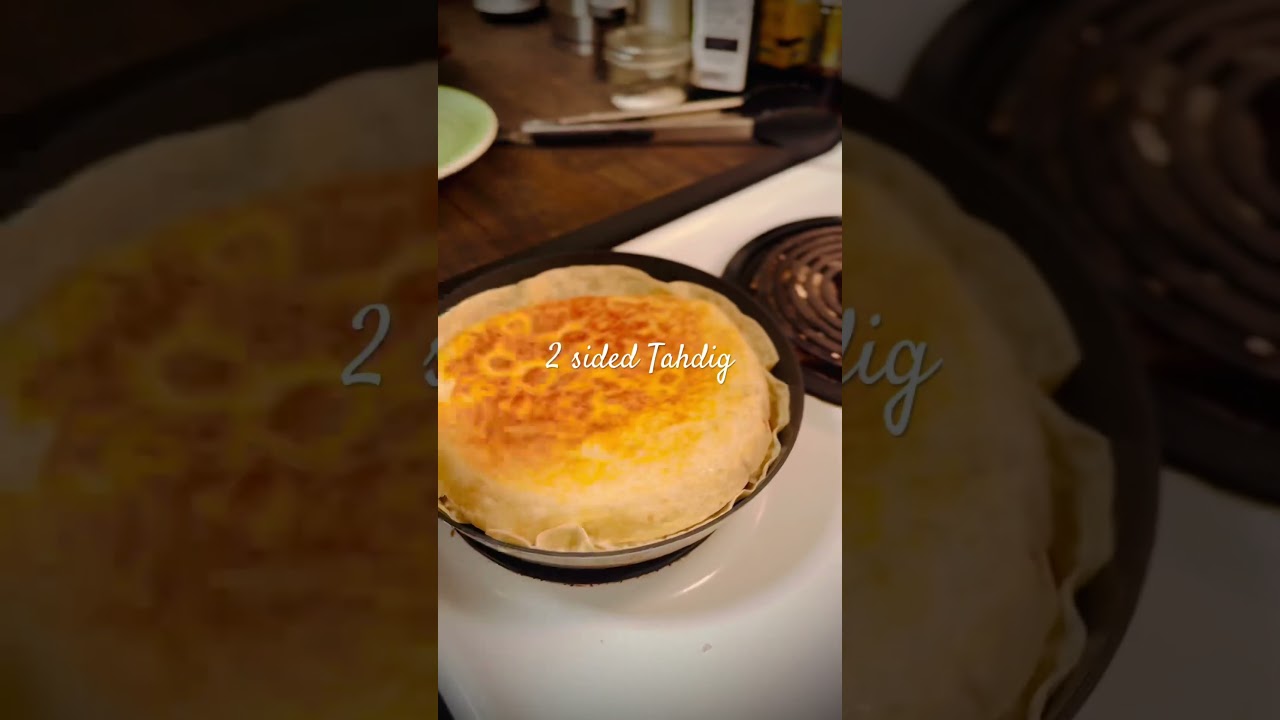 White Canadian guy falls in love with Persian Tahdig and makes 2 sided one in a best way