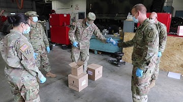 NCNG Soldiers of the 113th Sustainment Brigade deliver PPE
