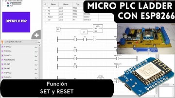 ⚡ OpenPLC Cap_02 micro PLC ladder con ESP8266, Funcion SET y RESET