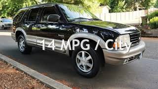 1999 Oldsmobile Bravada 4X4 Heated Leather Seats 141K Black Auto Blazer for sale in Milwaukie, OR