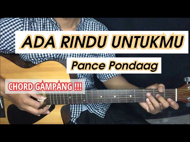ADA RINDU UNTUKMU - Pance Pondaag (Tutorial Gitar) CHORD GAMPANG class=
