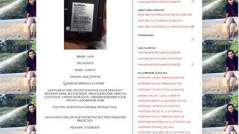 LAVA FLAIR S1 mt6572 4 4 2 kitkat S106 update FIRMWARE 100% tested