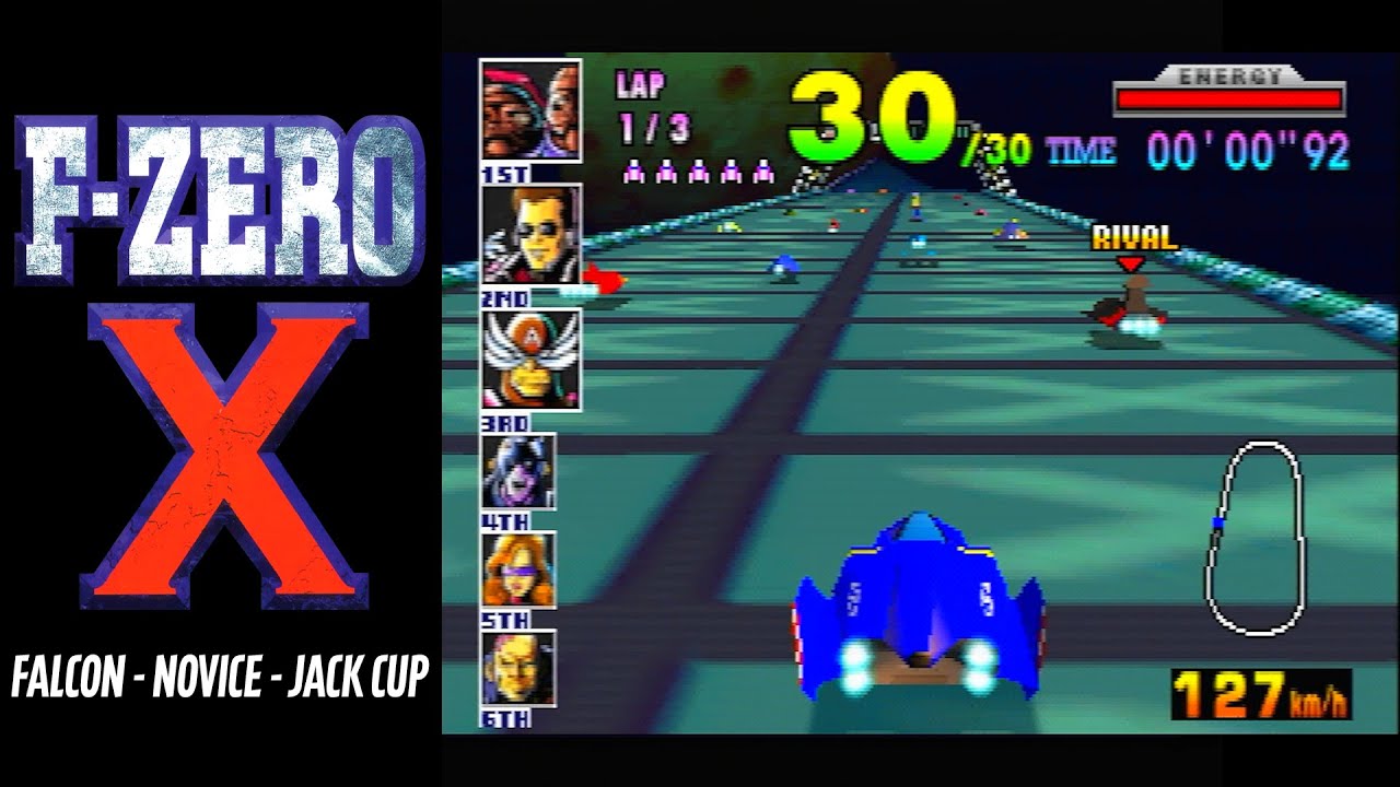 N64 FZERO X Falcon novice jack cup YouTube