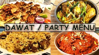 Dawat Recipes menu | dinner or lunch full recipe Ideas | Party Recipes