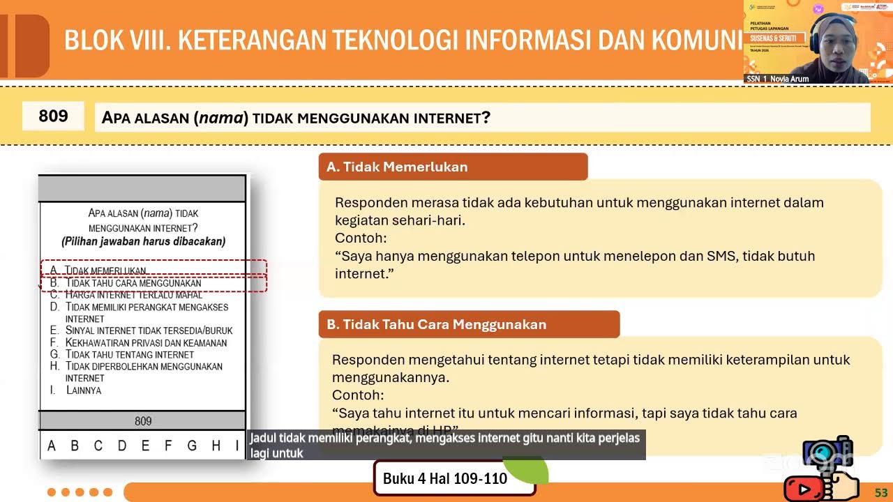 Zoom Pelatihan Online Petugas Susenas Gel 1 HAri 1 Maret 2026