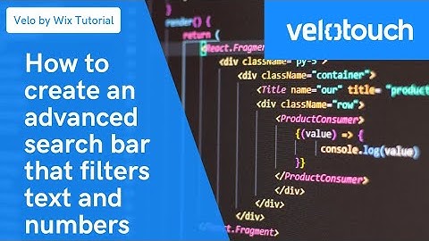 Velo by Wix Tutorial | How to Create an Advanced Search Bar That Filters Text and Numbers