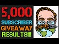 5,000 Subscriber Giveaway RESULTS!!!