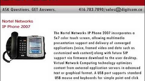 Nortel Networks IP Phone 2007,Digitcom.ca, Telephone Systems, VoIP