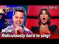 TOP 10 | HARDEST SONGS to sing in the Blind Auditions of The Voice