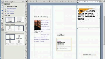 Inserting images and text into a Publisher document